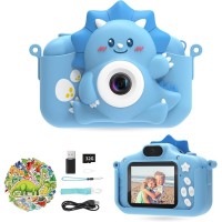 Kinderkamera, HiMont Digitalkamera Kinder mit 32GB TF-Karte & 2.0”-Bildschirm, 1080P Kinder Kamera & Selfie-Videokamera, Geschenke für Geburtstag Weihnachten, Spielzeug für 3-12 Mädchen Jungen (Blau)