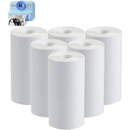 HiMont Kids Sofortdruck-Kamera-Fotopapier, 6 Packungen für KC02-6 Meter